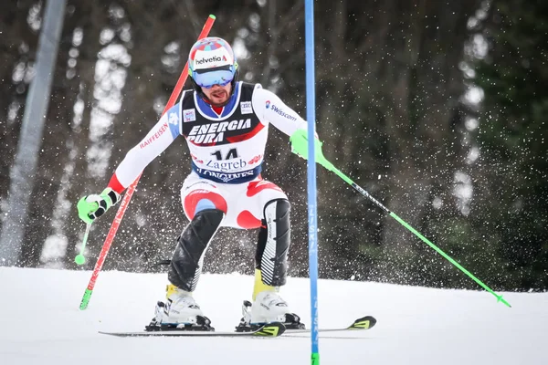 Audi FIS Dünya Kupası Mens Slalom — Stok fotoğraf