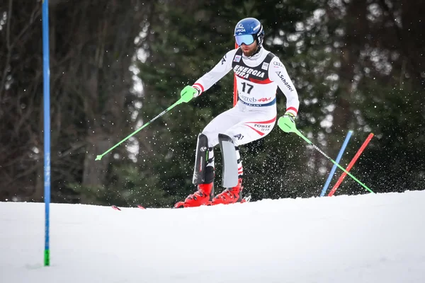 Audi FIS Dünya Kupası Mens Slalom — Stok fotoğraf