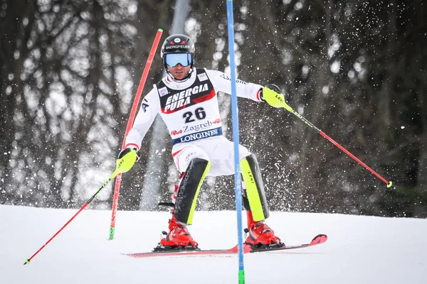 Audi FIS Dünya Kupası Mens Slalom — Stok fotoğraf