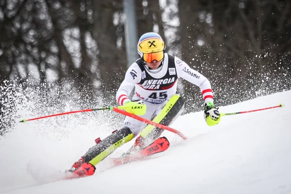 Audi Fis світ Кубок чоловіча слалом — стокове фото