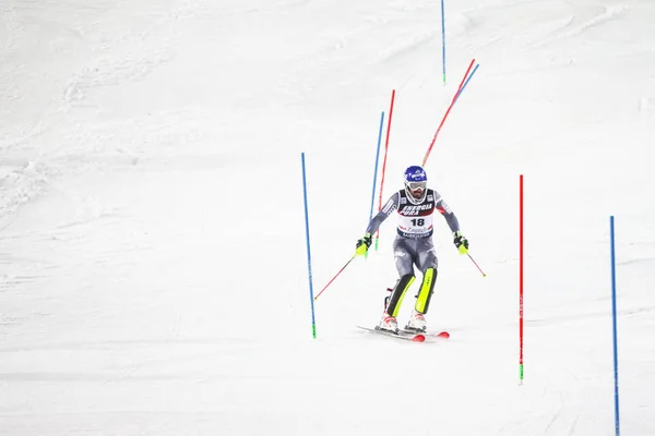 Audi Fis World Cup Mens σλάλομ δεύτερη εκτέλεση — Φωτογραφία Αρχείου