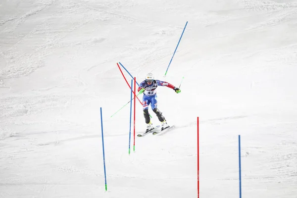 Audi FIS Dünya Kupası Mens Slalom ikinci çalıştırmak — Stok fotoğraf