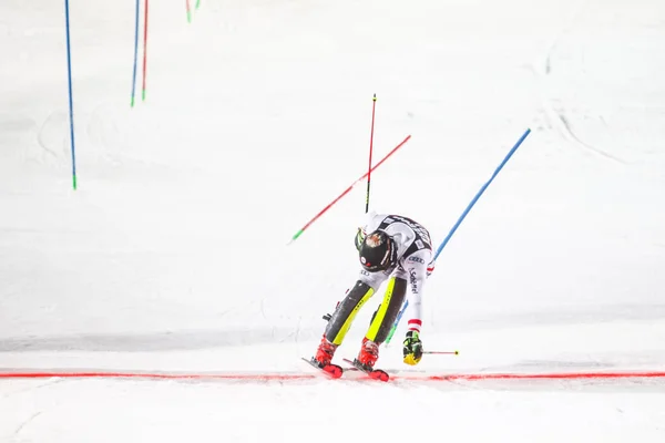 Audi Fis World Cup Mens Slalom andra kör — Stockfoto