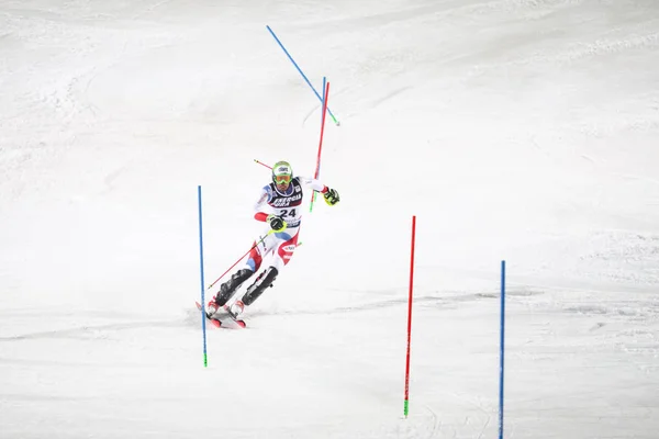 Audi FIS Copa del Mundo para hombre Slalom Segunda carrera — Foto de Stock