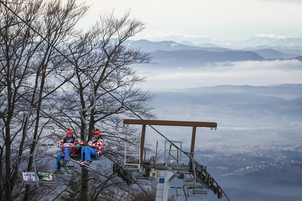 Audi fis Weltcup Herren Slalomvorbereitung der Skipiste — Stockfoto