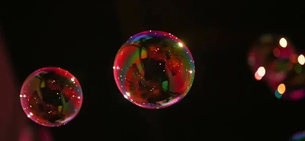 Imagem abstrata de bolhas de sabão — Fotografia de Stock