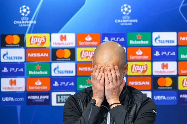 Press conference Dinamo vs Manchester City — Stock Photo, Image