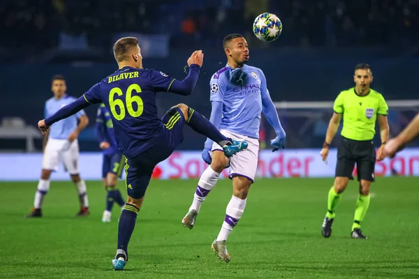 Dinamo Zagreb mot Manchester City — Stockfoto