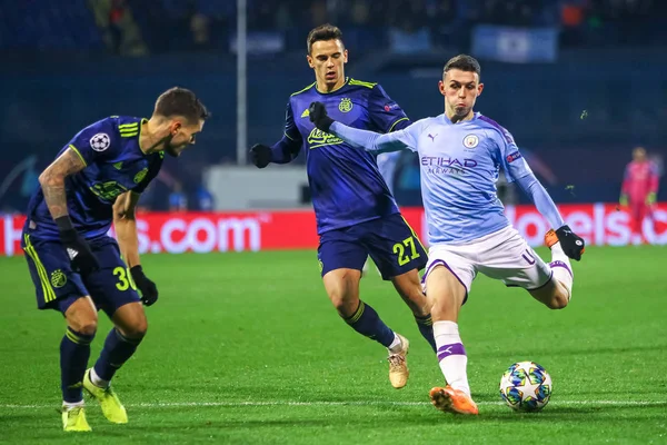 Dinamo Zagreb mot Manchester City — Stockfoto