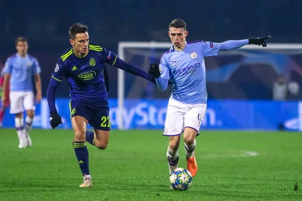 Dinamo Zagreb mot Manchester City — Stockfoto