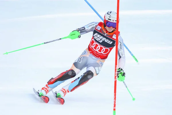 Audi Fis Ski World Cup 2020 Mens Slalom — Φωτογραφία Αρχείου