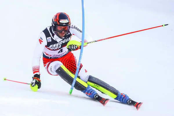 Audi Fis Ski World Cup 2020 Herr Slalom — Stockfoto