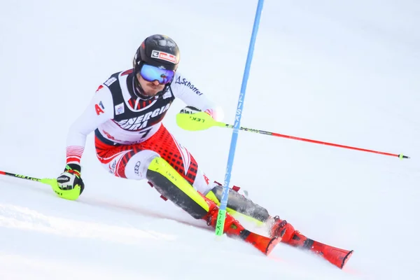 Audi Fis Ski World Cup 2020 Mens Slalom — Φωτογραφία Αρχείου