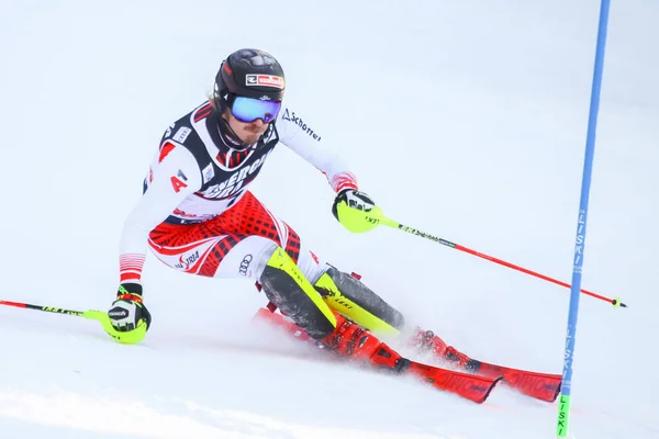 Audi Fis Ski World Cup 2020 Mens Slalom — Φωτογραφία Αρχείου