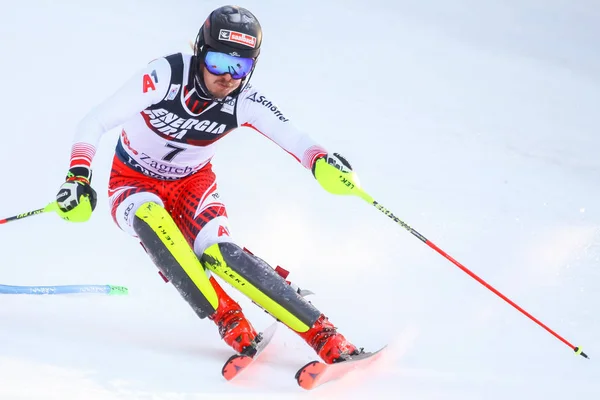 Audi Fis Ski World Cup 2020 Mens Slalom — Φωτογραφία Αρχείου