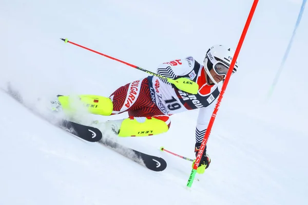 Audi Fis Ski World Cup 2020 Mens Slalom — стокове фото