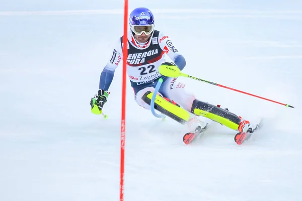 Audi Fis Ski World Cup 2020 Mens Slalom — Φωτογραφία Αρχείου