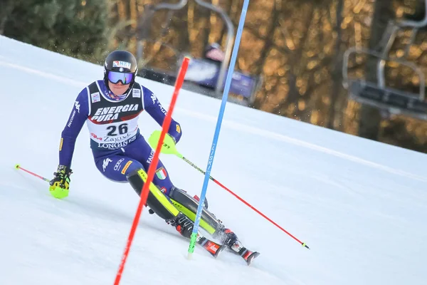 Audi Fis Ski World Cup 2020 Herr Slalom — Stockfoto