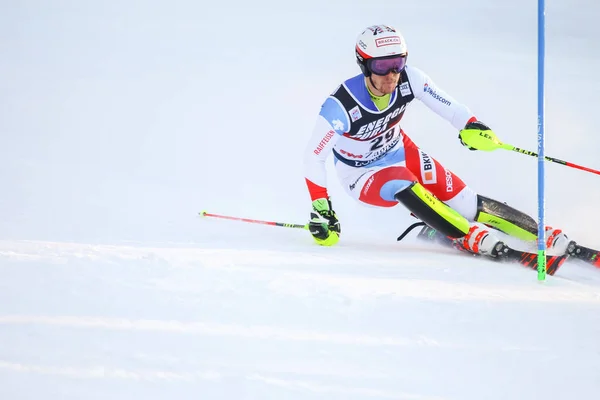 Audi Fis Ski World Cup 2020 Mens Slalom — Φωτογραφία Αρχείου