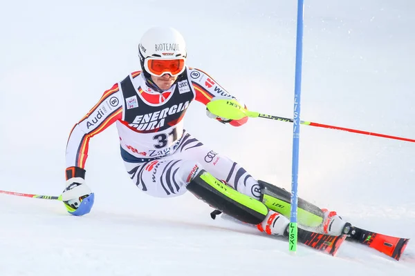 Audi Fis Copa del Mundo de Esquí 2020 Hombres Slalom —  Fotos de Stock