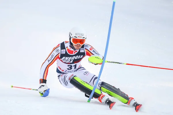 Audi Fis Ski World Cup 2020 Mens Slalom — Φωτογραφία Αρχείου