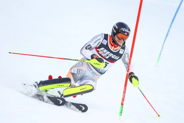 Audi Fis Ski World Cup 2020 Mens Slalom — Φωτογραφία Αρχείου