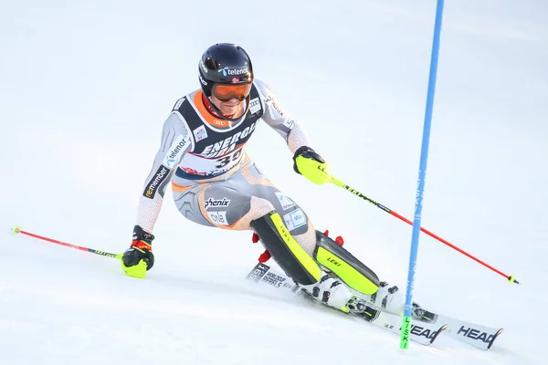 Audi Fis Copa del Mundo de Esquí 2020 Hombres Slalom —  Fotos de Stock