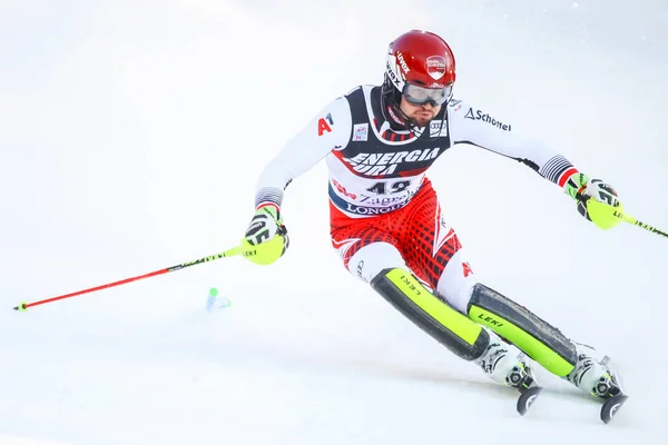 Audi Fis Ski World Cup 2020 Mens Slalom — Φωτογραφία Αρχείου