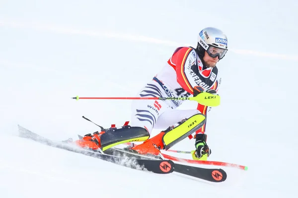 Audi Fis Ski World Cup 2020 Mens Slalom — Φωτογραφία Αρχείου