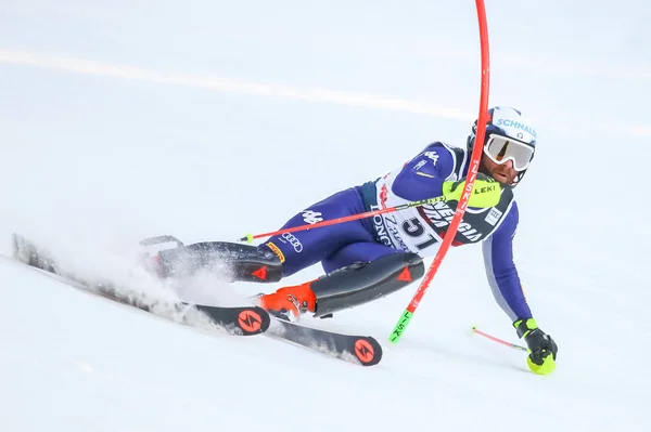 Audi Fis Copa del Mundo de Esquí 2020 Hombres Slalom —  Fotos de Stock