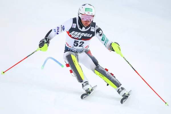 Audi Fis Ski World Cup 2020 Herr Slalom — Stockfoto