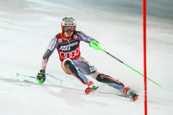 Audi Fis Coupe du monde de ski 2020 Hommes Slalom 2ème manche — Photo