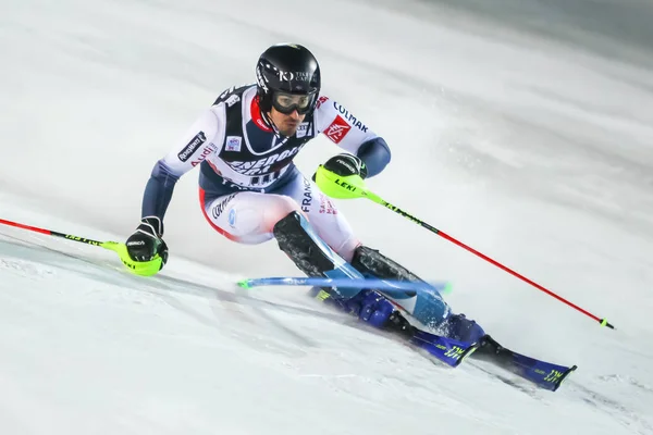 Audi Fis Ski World Cup 2020 Mens Slalom 2η διαδρομή — Φωτογραφία Αρχείου