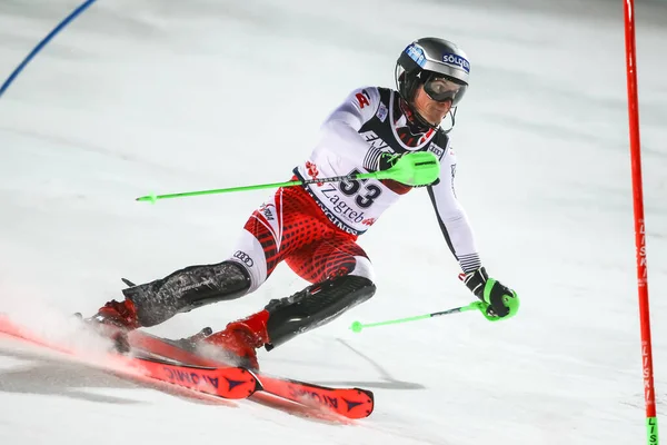 Audi Fis Ski World Cup 2020 Mens Slalom 2η διαδρομή — Φωτογραφία Αρχείου