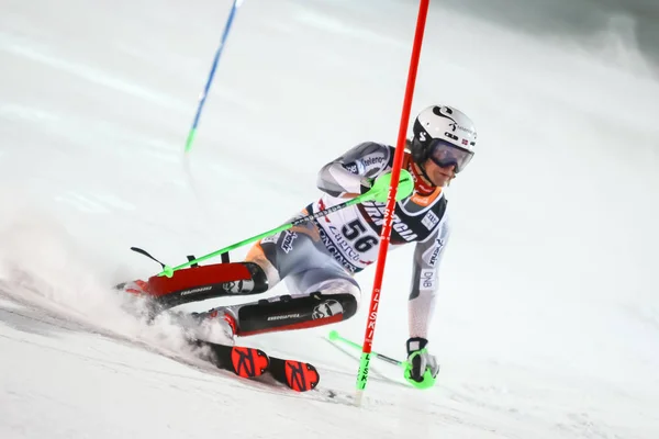 Audi Fis Copa del Mundo de Esquí 2020 Hombres Slalom 2ª carrera —  Fotos de Stock