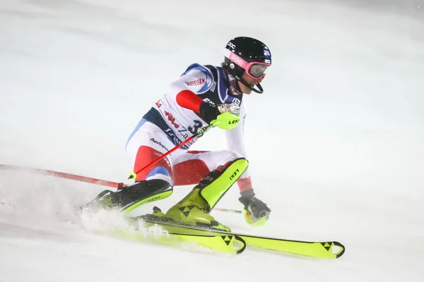 Audi Fis Ski World Cup 2020 Mens Slalom 2η διαδρομή — Φωτογραφία Αρχείου