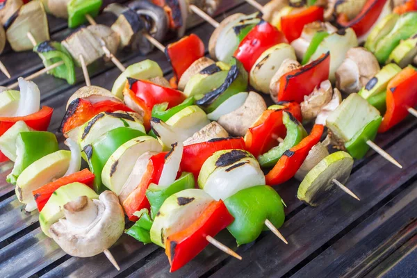 Brochetas Verduras Parrilla Barbacoa Imagen De Stock