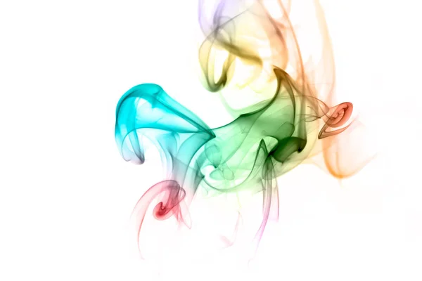 Abstract Colored Smoke White Background — Stock Photo, Image