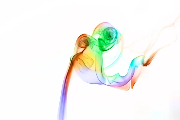 Abstract Colored Smoke White Background — Stock Photo, Image