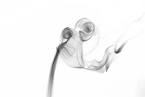 Abstraktní Šedý Kouř Bílém Pozadí — Stock fotografie