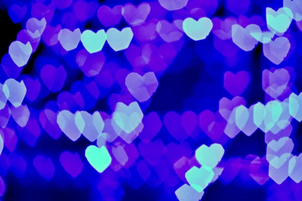 Corazón azul fondo bokeh —  Fotos de Stock