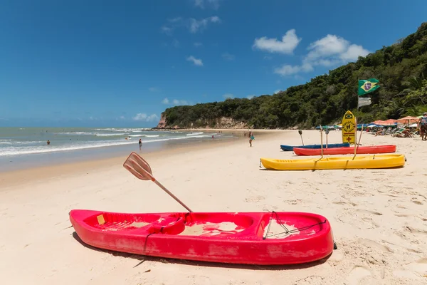 Tibau do Sul, Rio Grande do Norte, Brazylia - 16 października 2016 - Madeiro Beach, położony w dzielnicy Pipa jest znany ze swojego piękna i surfing — Zdjęcie stockowe