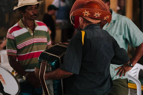 Picui, Paraiba, Brazilië - 3 juni, 2017 - "Forro" muzikanten - genre van de Braziliaanse muziek die ontstond in het noordoosten van Brazilië — Stockfoto