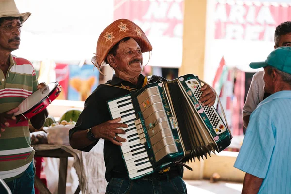 Picui, Paraiba, Brazil - June 3, 2017 - "Forro" musicians - genre of Brazilian music that originated in Northeastern Brazil Royalty Free Stock Images