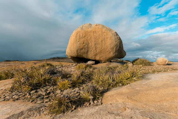 Lajedo ・ デ ・ パイ ・ マテウスは、caati で有名な岩の形成 — ストック写真