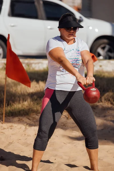 Cabedelo, işlevsel devre eğitim, sahilinde Paraiba, Brezilya - 7 Ekim 2017 - kadın