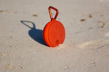 Görüntü sahilde taşınabilir kablosuz hoparlör