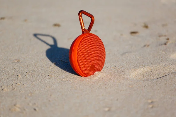 Görüntü sahilde taşınabilir kablosuz hoparlör