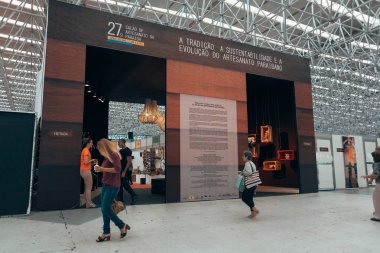 Joao Pessoa, Paraiba, Brezilya - 24 Ocak 2018 - Salao do Artesanato - Portekizce zanaat expo için - bu bir el sanatları Fuarı Paraiba Brezilya devlet