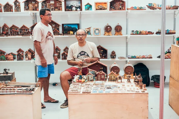 Joao Pessoa, Paraiba, Brasil - 24 de enero de 2018 - El Salao do Artesanato - Portugués para exposición artesanal - es una feria artesanal en el estado brasileño de Paraiba — Foto de Stock